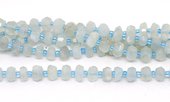 Aquamarine Fac.Rondel 8x5mm strand app 49 beads-beads incl pearls-Beadthemup