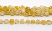 Citrine Fac.Cube 8mm Strand 36 beads-beads incl pearls-Beadthemup