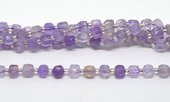 Amethyst Fac.Cube 8mm Strand 36 beads-beads incl pearls-Beadthemup