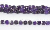 Amethyst Fac.Cube 8mm Strand 36 beads-beads incl pearls-Beadthemup