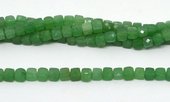 Green Aventurine Fac.Cube 6mm Strand 61 beads-beads incl pearls-Beadthemup