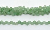 Green Aventurine top drill Fac.Onion 6mm strand 89 beads-beads incl pearls-Beadthemup
