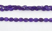 Ametyst Fac.flat oval 8x10mm strand 40 beads  -beads incl pearls-Beadthemup