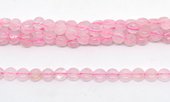 Rose Quartz Fac.Flat round 6mm strand 65 beads-beads incl pearls-Beadthemup