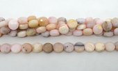 Pink Opal Fac.Flat round 10mm strand 40 beads-beads incl pearls-Beadthemup