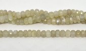 White Moonstone Fac.Rondel 5x8mm strand 76 beads-beads incl pearls-Beadthemup
