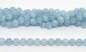 Aquamarine Pol.Round 10mm strand 40 beads-beads incl pearls-Beadthemup