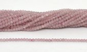Rose Quartz Fac.Round 3mm strand 100 beads-beads incl pearls-Beadthemup