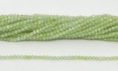 Prehnite Fac.Round 2mm strand 168 beads-beads incl pearls-Beadthemup