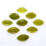 Green Serpentine Carved flat oval approx 25x12mm EACH BEAD-beads incl pearls-Beadthemup