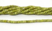 Green Garnet Pol.Rondel 6x3mm str 105 beads-beads incl pearls-Beadthemup