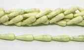 Lemon Chrysophase pol.Teardrop 10x30mm PAIR-beads incl pearls-Beadthemup