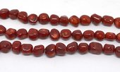 Coral Red side drill nugget 14x12mm str 33 beads-beads incl pearls-Beadthemup
