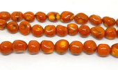 Coral Orange side drill nugget 16x20mm str 23 beads-beads incl pearls-Beadthemup