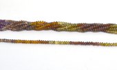 Tundra Sapphire pol.Rondel 4x2mm str 140 beads-beads incl pearls-Beadthemup
