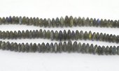 Labradorite Fac.Saucer Grad 8-13x4+mm str 48 beads-beads incl pearls-Beadthemup