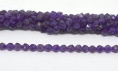 Amethyst fac.diamond cut 8mm str 44 beads-beads incl pearls-Beadthemup