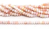 Pink Opal Fac.Rondel 8x5mm str 74 beads-beads incl pearls-Beadthemup