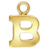 14k Gold filled letter "B" 0.5mm thick 5.2mm x 5.6mm-findings-Beadthemup
