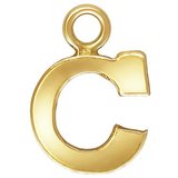 14k Gold filled letter "C" 0.5mm thick 5.6mm x 5.8mm-findings-Beadthemup