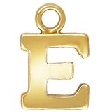 14k Gold filled letter "E" 0.5mm thick 5.2mm x 5.8mm-findings-Beadthemup