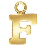 14k Gold filled letter "F" 0.5mm thick 5.2mm x 5.8mm-findings-Beadthemup