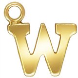14k Gold filled letter "W" 0.5mm thick 7.8mm x 5.7mm-findings-Beadthemup