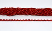 Red Coral Faceted Round 4mm 100 Beads-beads incl pearls-Beadthemup