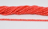 Pink Coral Faceted Round 4.5mm 88 Beads-beads incl pearls-Beadthemup