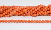 Orange Coral Faceted Round 8mm 48 Beads-beads incl pearls-Beadthemup