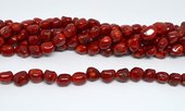 Red Coral Nugget app 16x14mm strand 28 beads-beads incl pearls-Beadthemup