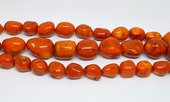 Orange Coral Nugget app 18x25mm strand 20 beads-beads incl pearls-Beadthemup