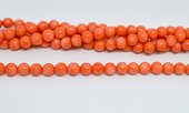 Orange Coral round 10mm strand 42 beads-beads incl pearls-Beadthemup