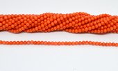 Orange Coral round 4mm strand 94 beads-beads incl pearls-Beadthemup
