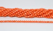 Orange Coral round 6mm strand 67 beads-beads incl pearls-Beadthemup