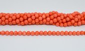 Orange Coral round 8mm strand 48 beads-beads incl pearls-Beadthemup