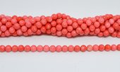Pink Coral round 8mm strand 50 beads-beads incl pearls-Beadthemup