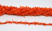Orange coral Stick 2x6-8mm 40cm strand-beads incl pearls-Beadthemup