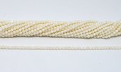 White Coral Faceted Round 3mm Strand 128 beads-beads incl pearls-Beadthemup
