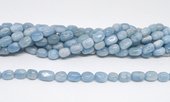 Aquamarine polished nugget 8x12mm strand 32 beads-beads incl pearls-Beadthemup