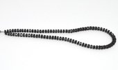 Black spinel Faceted Wheel 7x4mm Strand 80 beads-beads incl pearls-Beadthemup