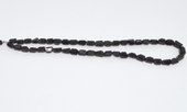 Black Onyx Faceted Nugget approx 9x5mm strand 42 beads-beads incl pearls-Beadthemup