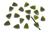 Vessonite Green Garnet Faceted Triangle 7x9mm EACH BEAD-beads incl pearls-Beadthemup