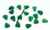 Green Onyx Faceted Triangle 7x9mm EACH BEAD-beads incl pearls-Beadthemup