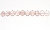 Rose Quartz Side drill Hexagon 10x15mm EACH bead-beads incl pearls-Beadthemup