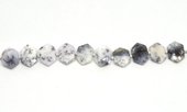 Dendritic opal Side drill Hexagon 10x15mm EACH bead-beads incl pearls-Beadthemup