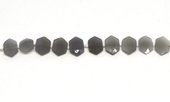 Grey Moonstone Side drill Hexagon 10x15mm EACH bead-beads incl pearls-Beadthemup