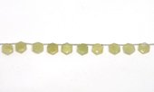 Aquamarine Green top drill Hexagon 10mm EACH BEAD-beads incl pearls-Beadthemup