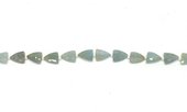 Aquamarine Faceted Triangle 7x9mm EACH BEAD-beads incl pearls-Beadthemup