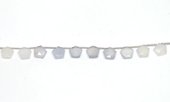 Chalcedony top drill Pentagon 10mm EACH BEAD-beads incl pearls-Beadthemup
